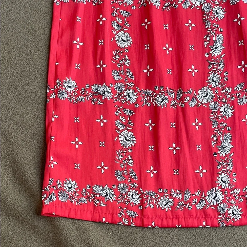 LOFT Red Floral Dress, SP - Picture 2 of 11
